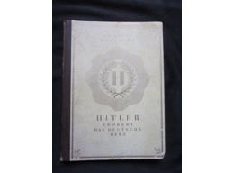 TWO RARE HEIRICH HOFFMANN BOOKS BOUND IN ONE LUXURIOUS VOLUME “HITLER EROBERT DAS DEUTSCHE HERZ”