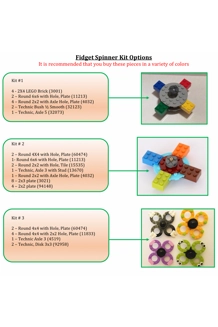 Fidget Spinner Kits- Bulk bag of 20