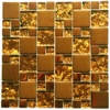 143x Luxury Copper Gold Metallic Foil Glass Mosaic Wall Tile