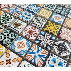 Multi Colour Traditional Moroccan Ceramic Mosaic Wall Tile