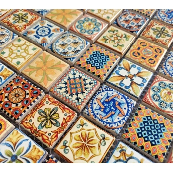 Moroccan Vintage Ceramic Multi Colour Mosaic Wall Tile Turkish