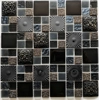 Ancient Stone Metal Glass High Relief 3D Mosaic Wall Tile