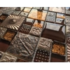 11x Ancient Nature Stone Metal Glass Copper Mosaic Wall Tile Plus Brown Grout