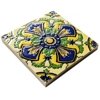 Set of 8 Multi Colour Moroccan Arabic 10cm Square Ceramic Wall & Floor Tiles