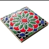 Set of 8 Multi Colour Moroccan Arabic 10cm Square Ceramic Wall & Floor Tiles