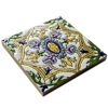 Set of 8 Multi Colour Moroccan Arabic 10cm Square Ceramic Wall & Floor Tiles