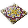 Set of 8 Multi Colour Moroccan Arabic 10cm Square Ceramic Wall & Floor Tiles