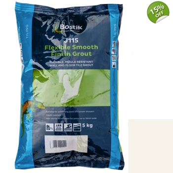 5kg Bostik J115 Jasmine Light Yellow Cream Tile Grout Smooth Flexible