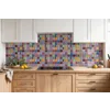 Multi Colour Indian Moroccan Ceramic Mosaic Wall Tile - Boho Asian Kitchen Splashback