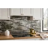 Long Chrome Rectangle Silver Grey Metal Glass Mosaic Wall Tile - Bathroom & Kitchen Splashback