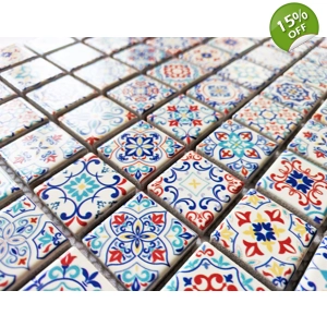 Classic Moroccan Multi Colour Turkish Arabic Mosaic Wall Tile