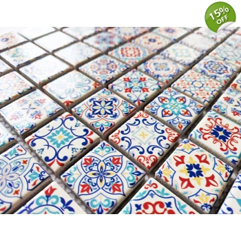 Classic Moroccan Multi Colour Turkish Arabic Mosaic Wall Tile