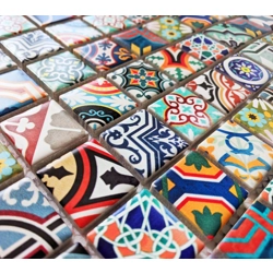 Moroccan Modern Colour Ceramic Square Ethnic Arabic Mosaic Wall Tile