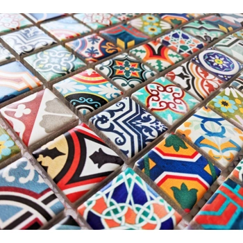 Moroccan Modern Colour Ceramic Square Ethnic Arabic Mosaic Wall Tile