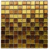 Copper Gold Foil Backed Square Brown Red Mosaic Wall Tile