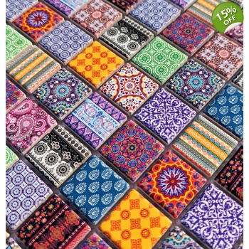 Indian Ethnic Asian Moroccan Ceramic Mosaic Wall Tile