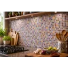 Multi Colour Indian Moroccan Ceramic Mosaic Wall Tile - Boho Asian Kitchen Splashback