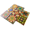 Set of 8 Multi Colour Spanish Moroccan Arabic 10cm Square Ceramic Wall & Floor Tiles