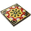 Set of 8 Multi Colour Spanish Moroccan Arabic 10cm Square Ceramic Wall & Floor Tiles