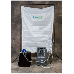 Live O2 system with Altitude Contrast and 10LPM Oxygen Concentrator