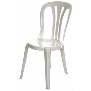 White Plastic Bistro Ch..