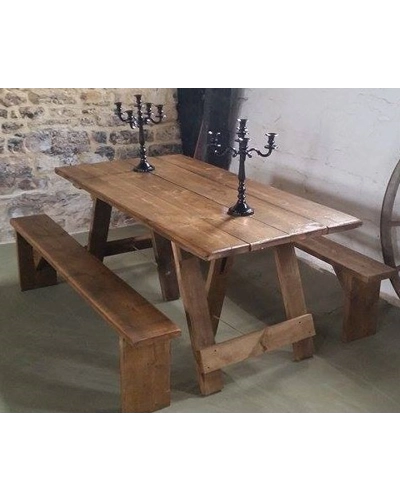 6ft Rustic Plank Bench hire £6.00 each