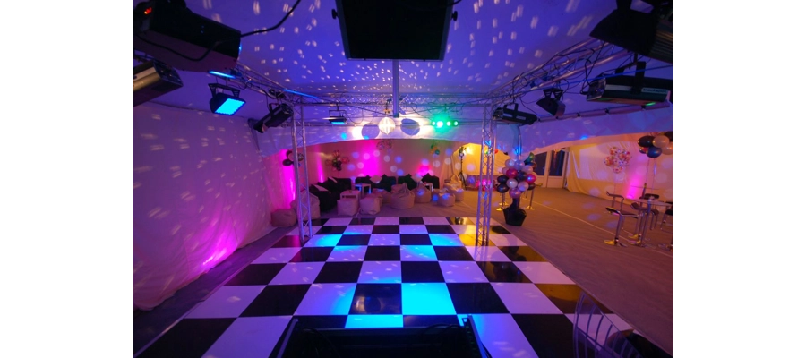 Balck and White Dance Floor Hire Gloucestershire