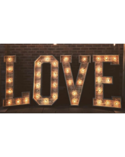 tall Rustic Love letters