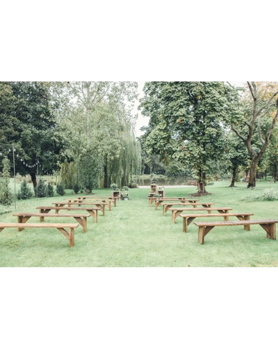 6ft Rustic Plank Bench hire £6.60 each