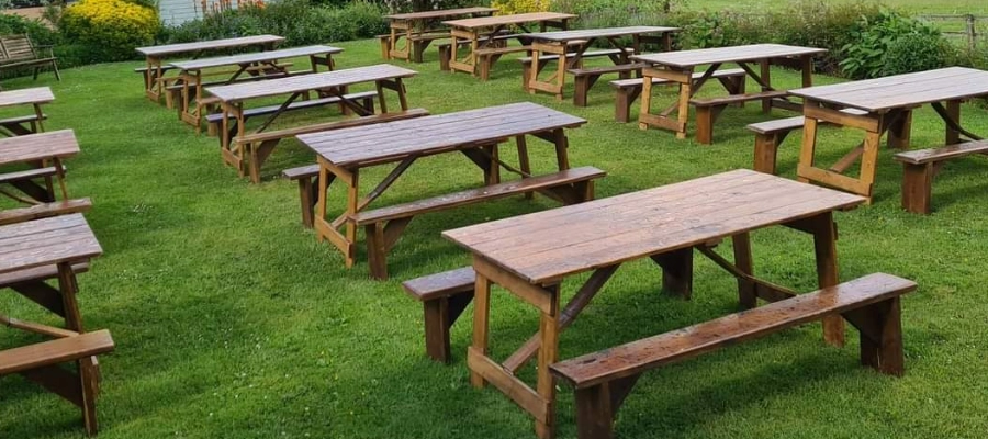 Rustic Picnic Bench hire