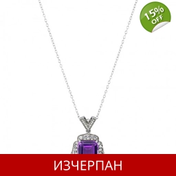 Дамсно Колие с Аметист Бял Топаз