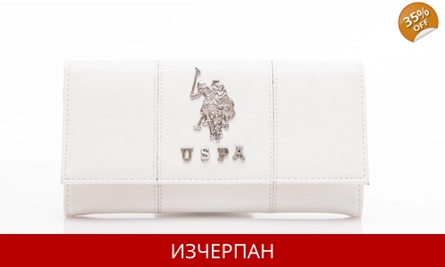 Голямо Дамско Портмоне Кожа Saffiano U S Polo Assn.