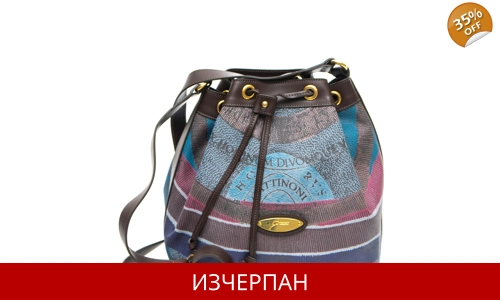 Дамска Платнена Раница с Кожени Детайли Gattinoni