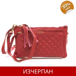 Дамска Мини Кожена Чанта Tosca Blu