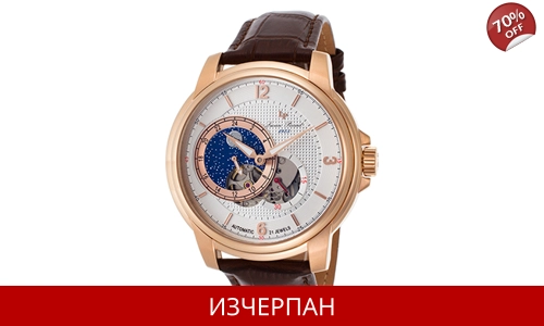 Часовник Lucien Piccard Nebula Moon Accent Automatic Chronograph LP-15156-RG-02S-BRW