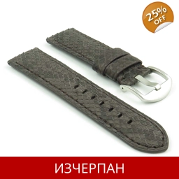 Тъмно Кафява Каишка за Часовник от Питон