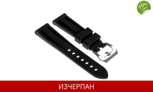 Черна Силиконова Каишка за Часовник