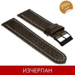 Тъмно Кафява Кожена Каишка за Часовник