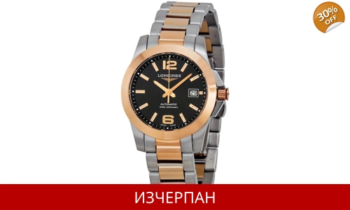 Часовник Longines Conquest Series - Black Automatic Chronograph L3.730.4.56.6