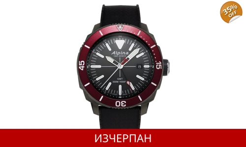 Часовник Alpina Seastrong Diver GMT Series Burgundy AL-247LGBRG4TV6