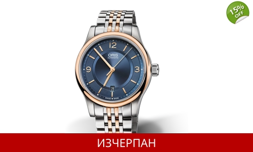 Часовник Oris Classic Date Series Automatic Chronograph Stainless Steel 01-733-7594-4335-07-8-20-63