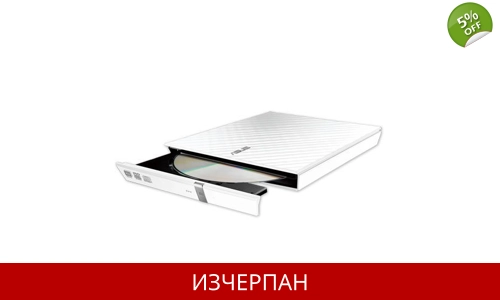 Asus Nagrywarka zewnętrzna SDRW-08D2S-U Lite Slim DVD USB biała SDRW-08D2S-U LITE/WHT/G/AS
