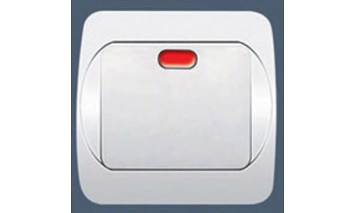 Ключ единичен, схема 1, с лампа