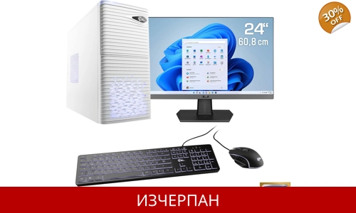 CSL Speed V21811 PC цялостна система (24", Intel® Pentium Gold G6400, 8 GB RAM, 500 GB SSD)