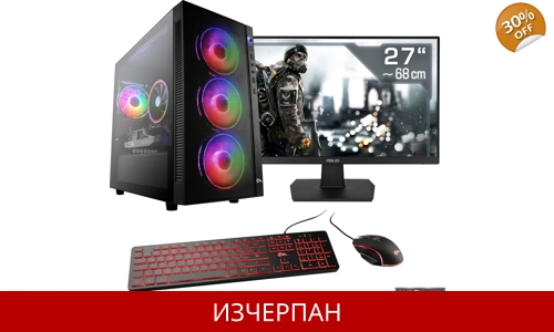 CSL Sprint V8553 Gaming PC Цялостна система (27", AMD Ryzen 5 5600X, RTX 3060, 16 GB RAM, 1000 GB SS