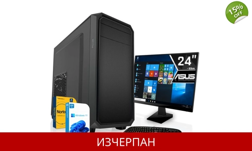 SYSTEMTREFF пълна бизнес компютърна система (24", AMD Ryzen 5 4650G, RX Vega 7, 8 GB RAM, 256 GB SSD