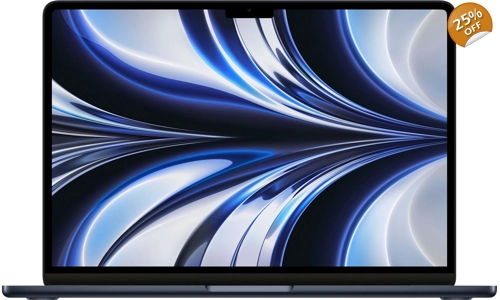 Ноутбук Apple MacBook Air (34,46 см/13,6 инча, Apple M2, 8-ядрен графичен процесор, 256 GB SSD)