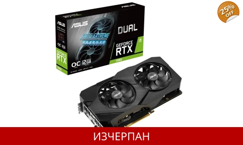 ASUS DUAL GeForce RTX 2060 EVO OC DUAL-RTX2060-O12G-EVO 12GB