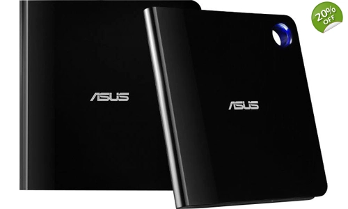 Asus SBW-06D5H-U Blu-ray-Brenner (USB 3.1 Gen 1, BD 6x/DVD 8x/CD 24x)