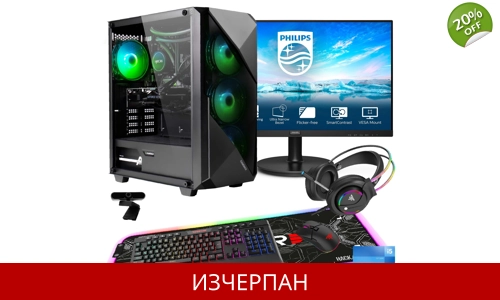 Hyrican Striker SET02340, Windows 11 геймърски компютър цялостна система (27", Intel® Core i5 12400F